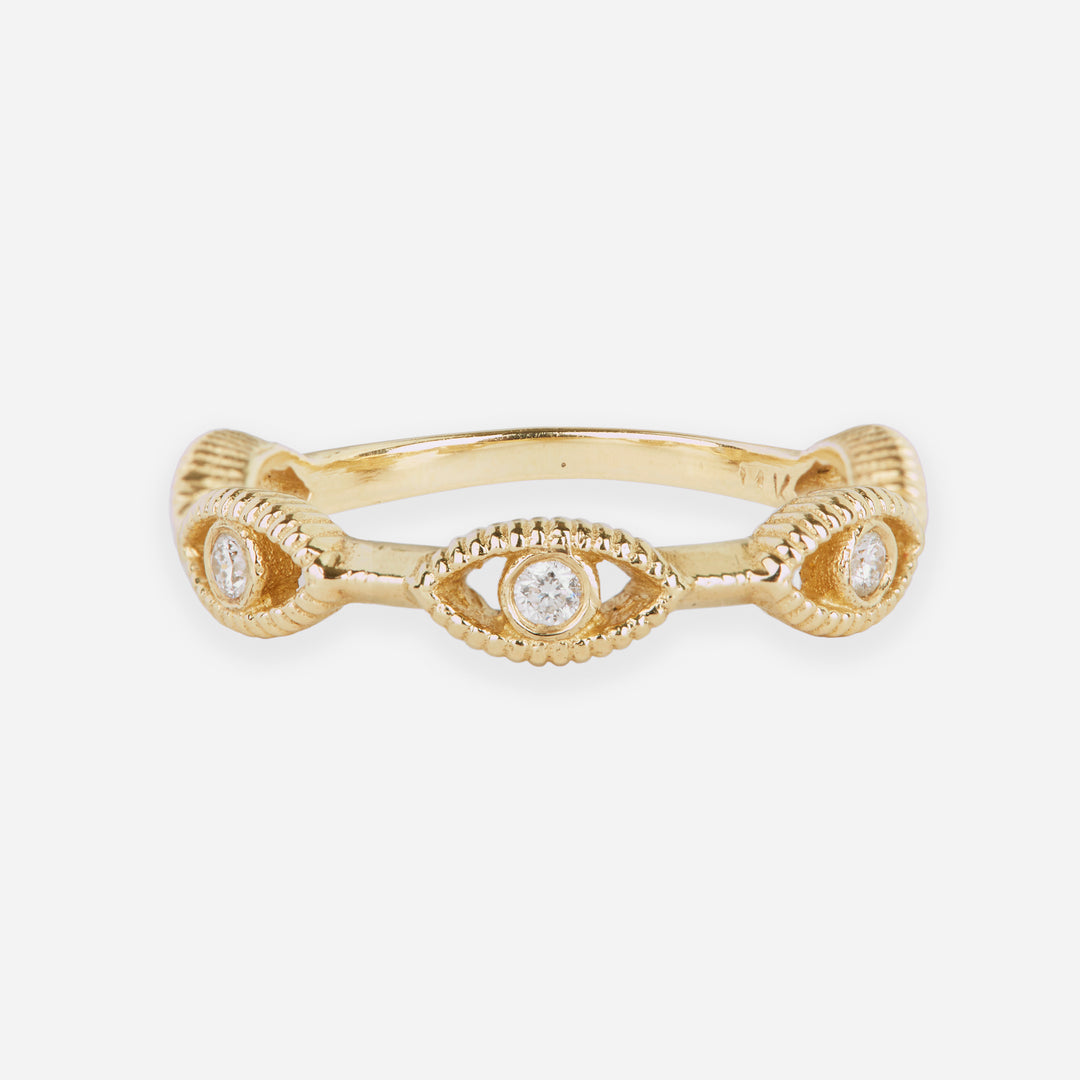Diamond 14 kt. Gold Ring "All Eyes On You"