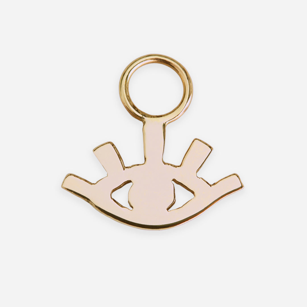 Gold Evil Eye Hoop Charm
