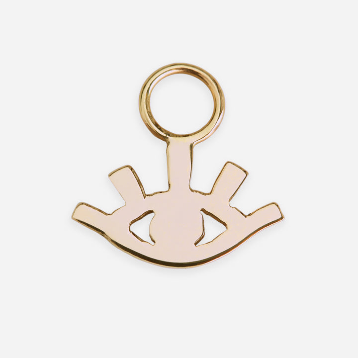 Gold Evil Eye Hoop Charm