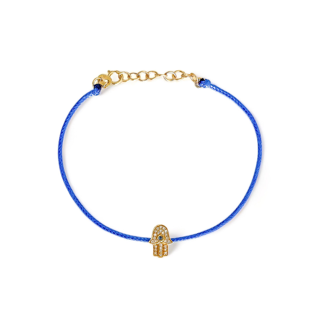 Diamond Sapphire Hamsa Bracelet