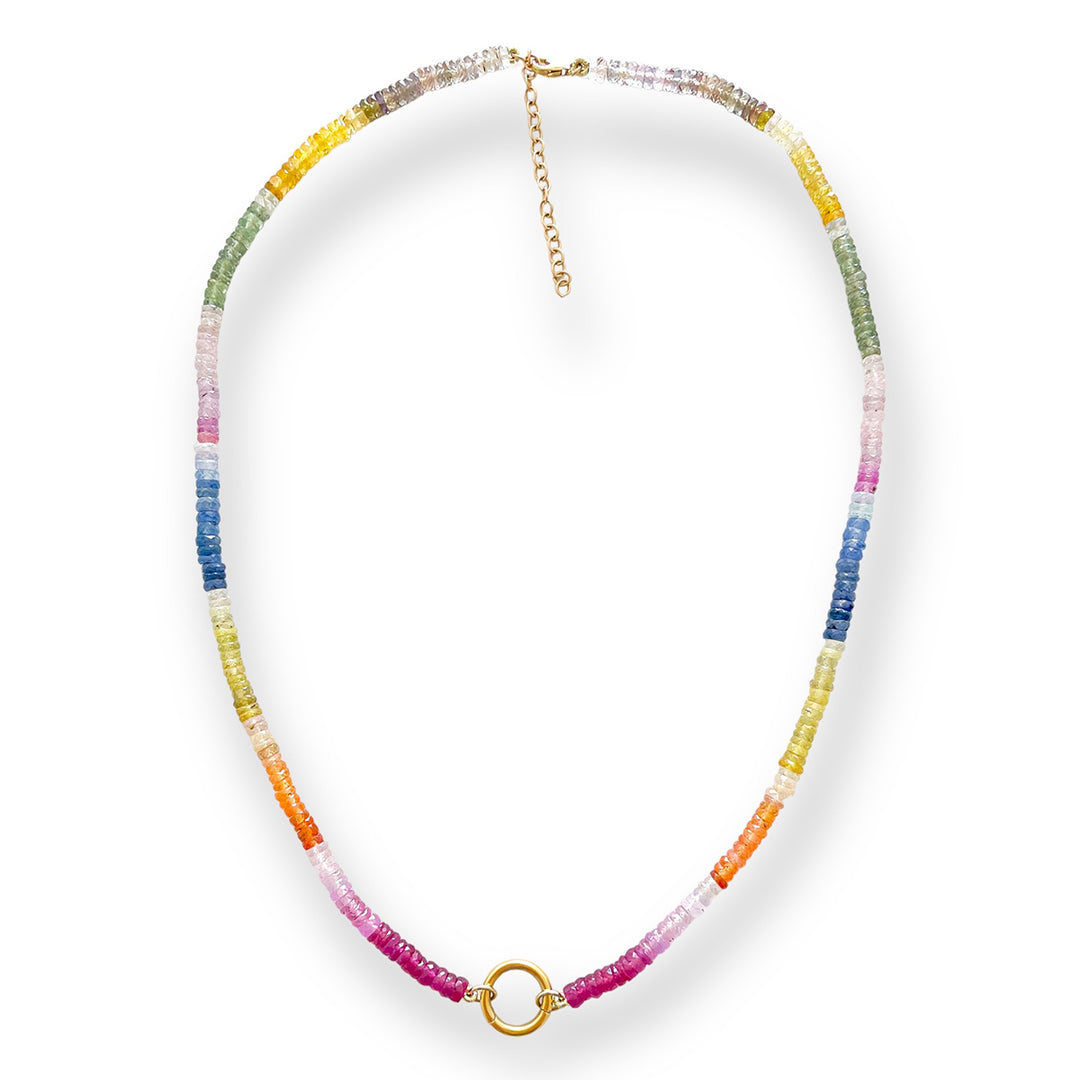 Rainbow Sapphire Open Necklace