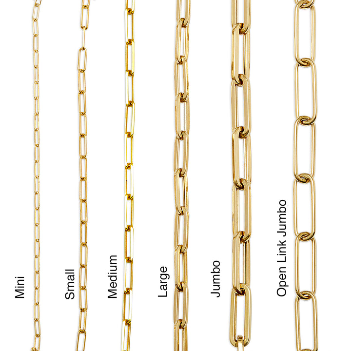14 kt. gold paperclip chain necklaces