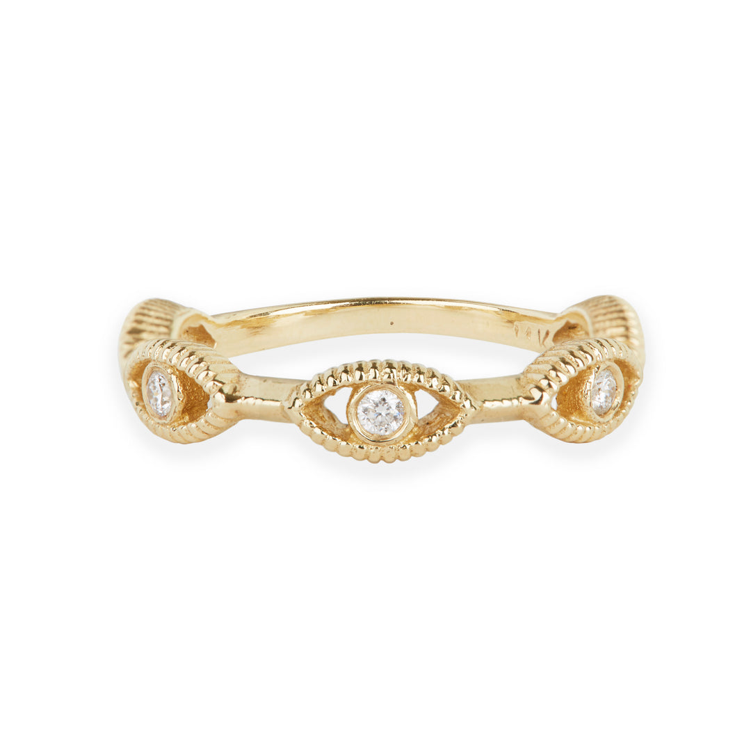 Diamond 14 kt. Gold Ring "All Eyes On You"