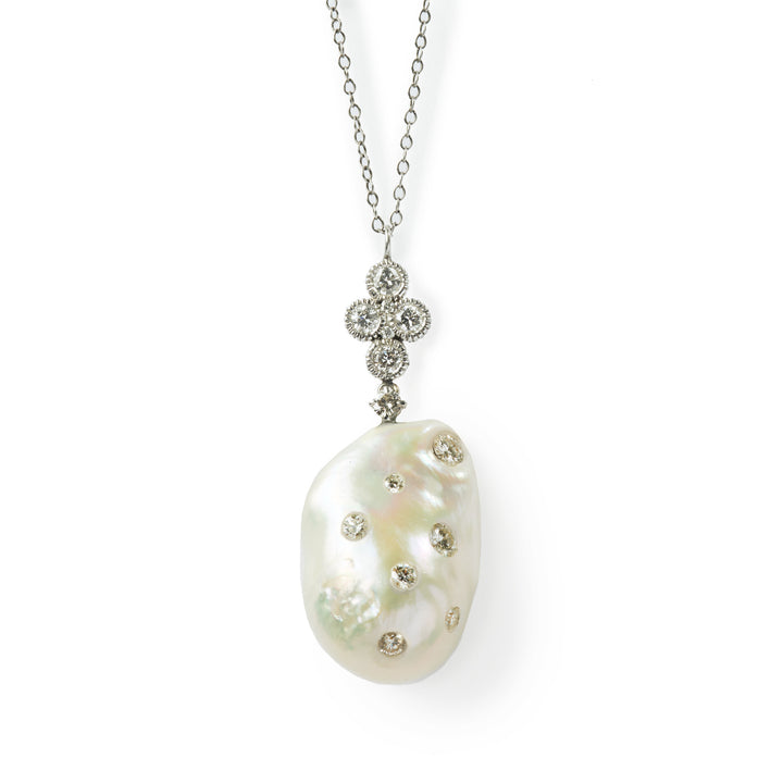 Diamond Baroque Pearl Dreamer Necklace