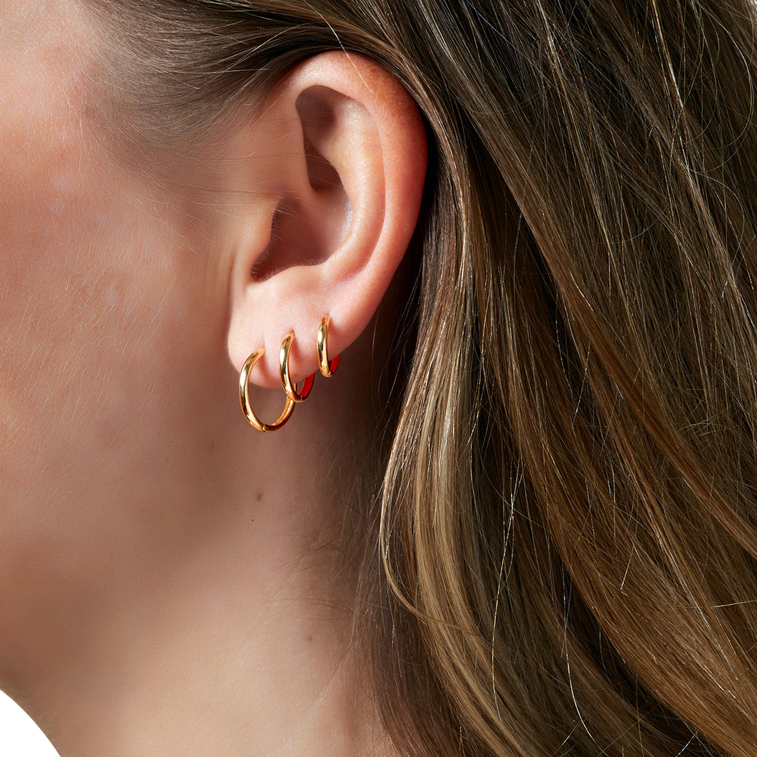 14 kt. gold thin gold huggies