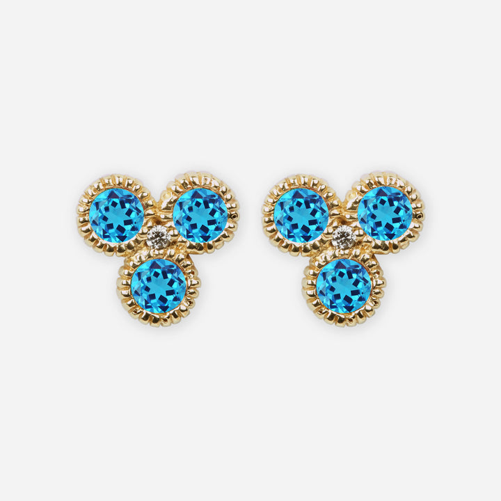Blue Topaz Nirvana Studs