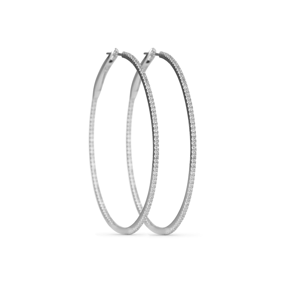 Dazling Diamond Hoops