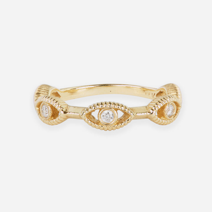 Diamond 14 kt. Gold Ring "All Eyes On You"