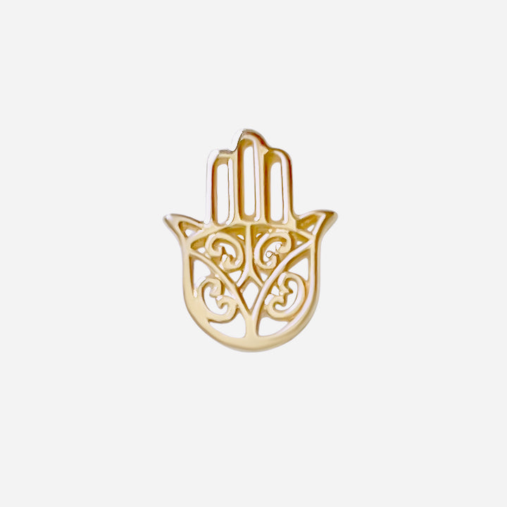 Gold Hamsa Stud