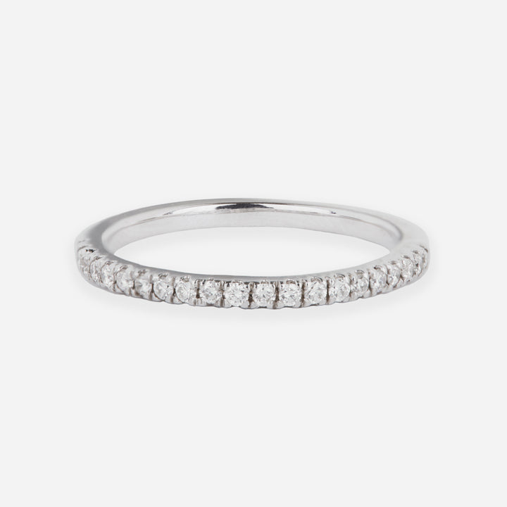 Half Eternity Diamond Pave Ring