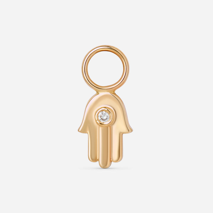Mini Hamsa Hoop Charm