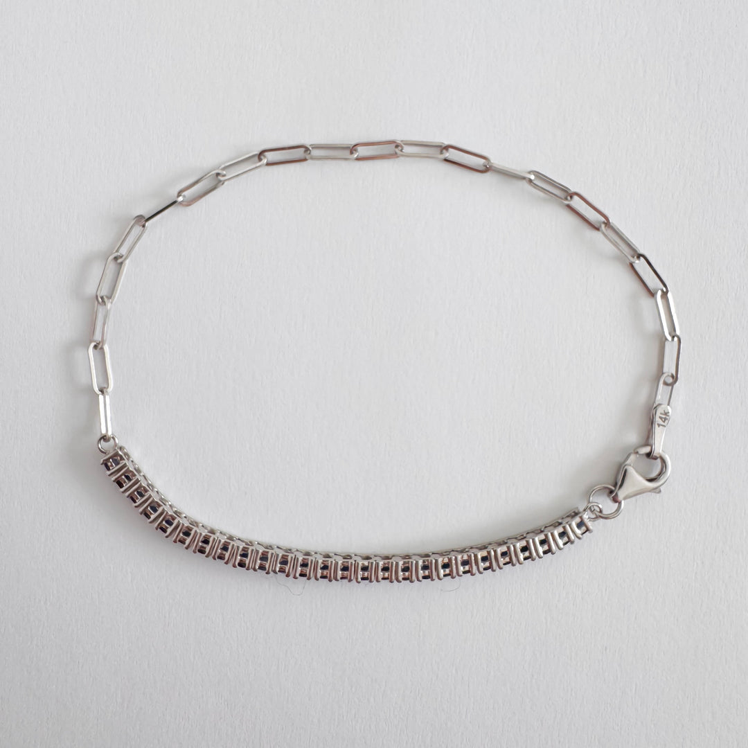 Half Sapphire Tennis Bracelet
