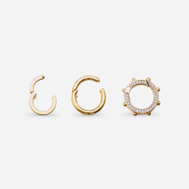 Gold Round Profile Charm Holder