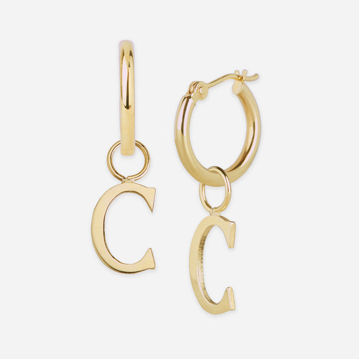 Initial Hoop Charm
