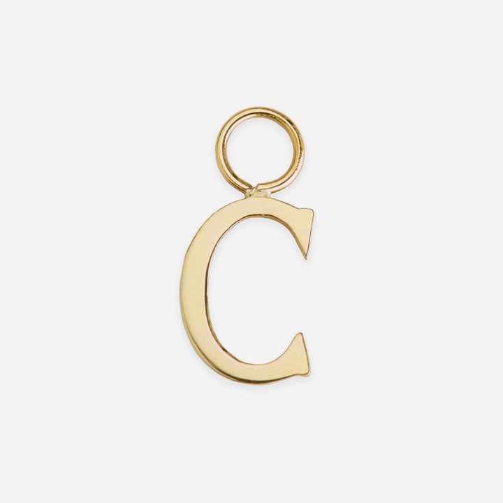 Initial Hoop Charm