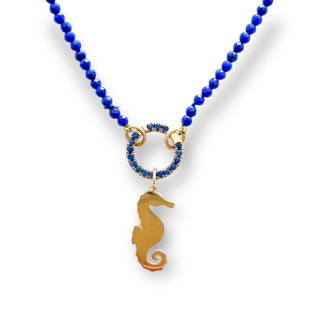 Lapis Lazuli Seahorse Necklace