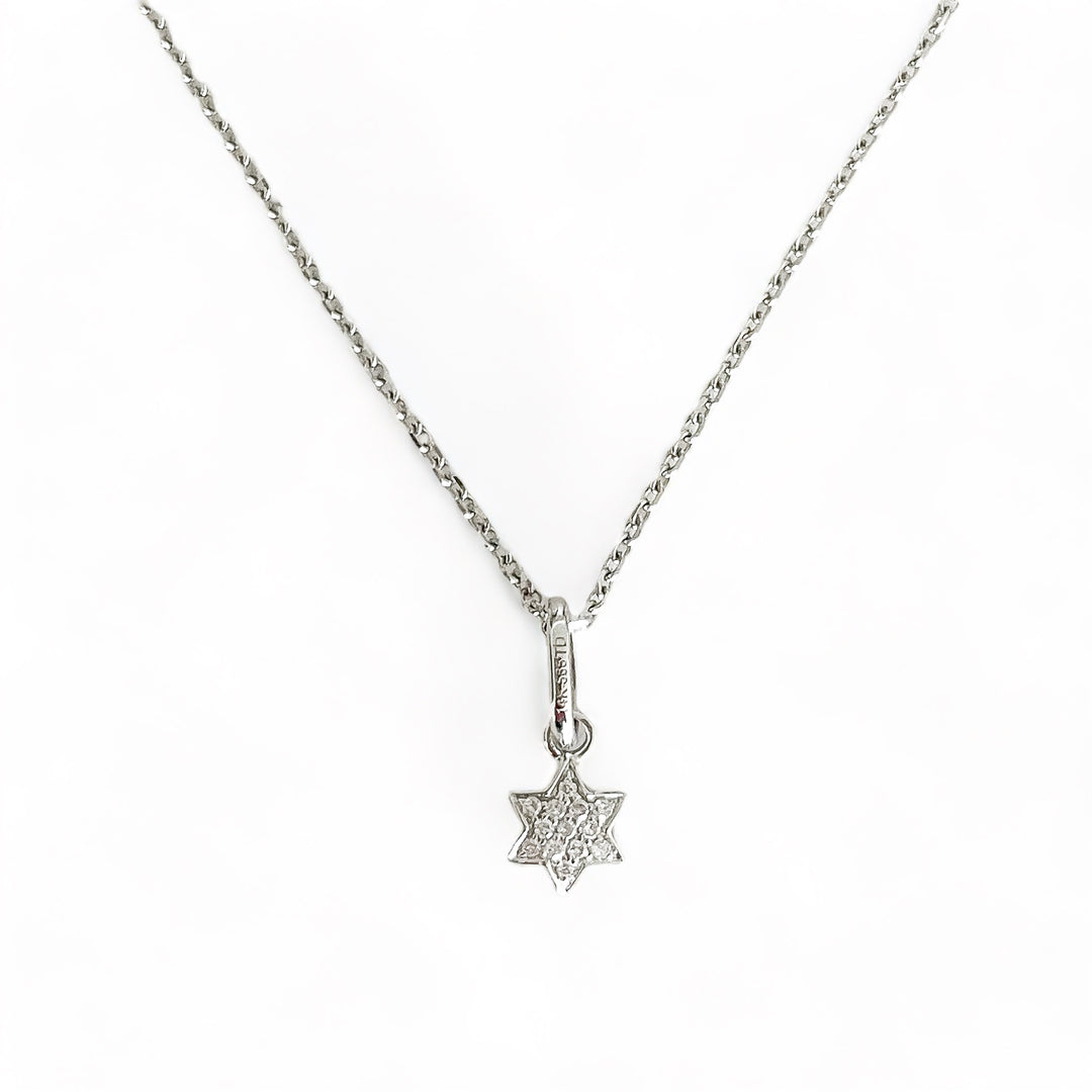 Mini Diamond Star of David Necklace