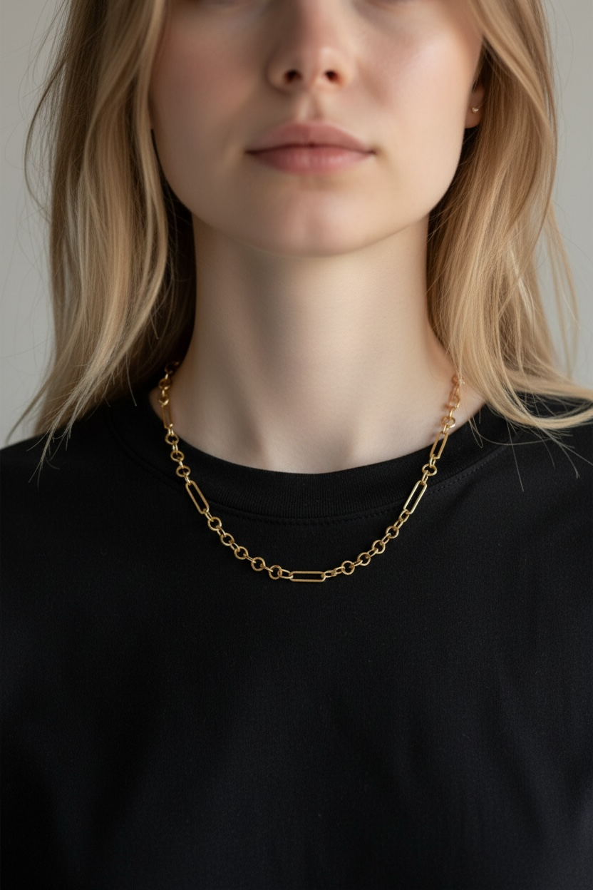 Open Mixed Links Necklace