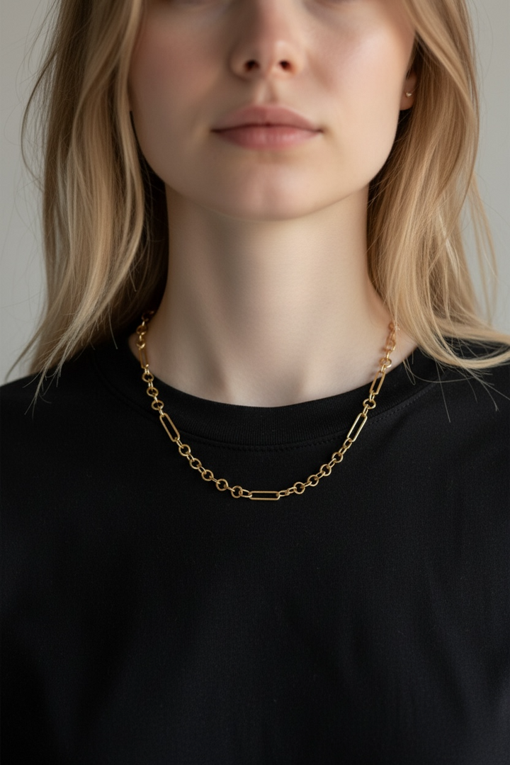 Open Mixed Links Necklace