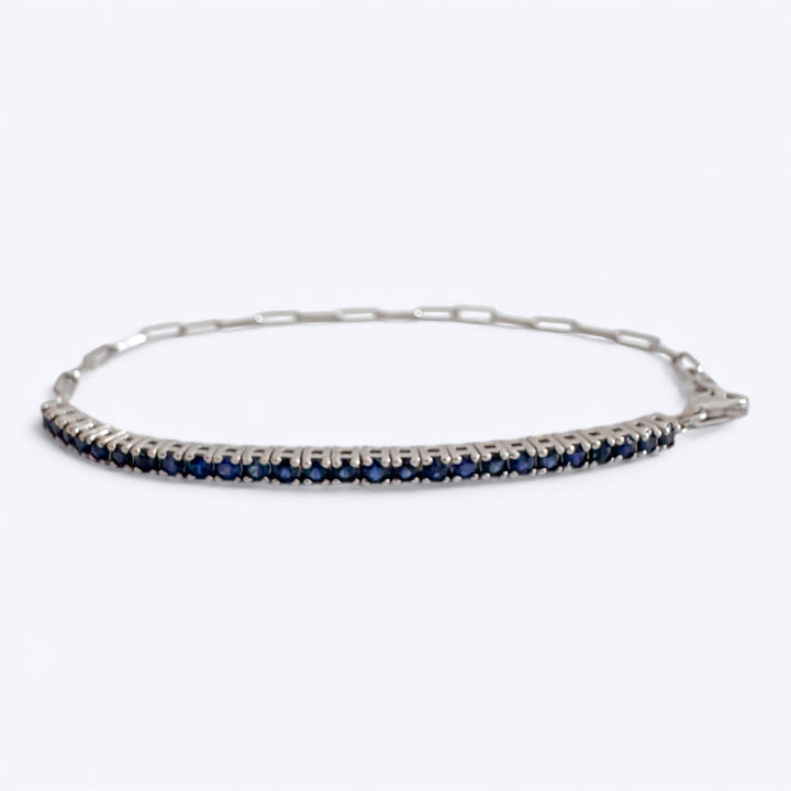 Half Sapphire Tennis Bracelet