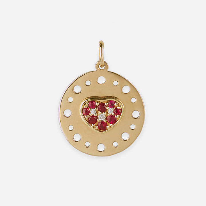 Ruby Heart Medallion