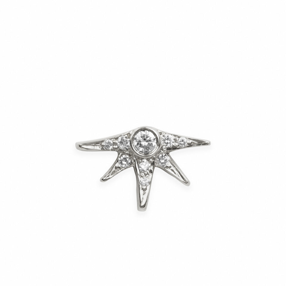 White Gold Sea Earring