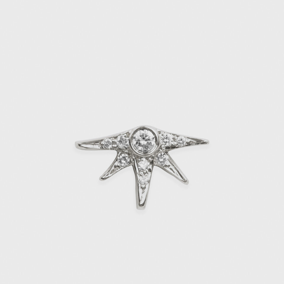 White Gold Sea Earring