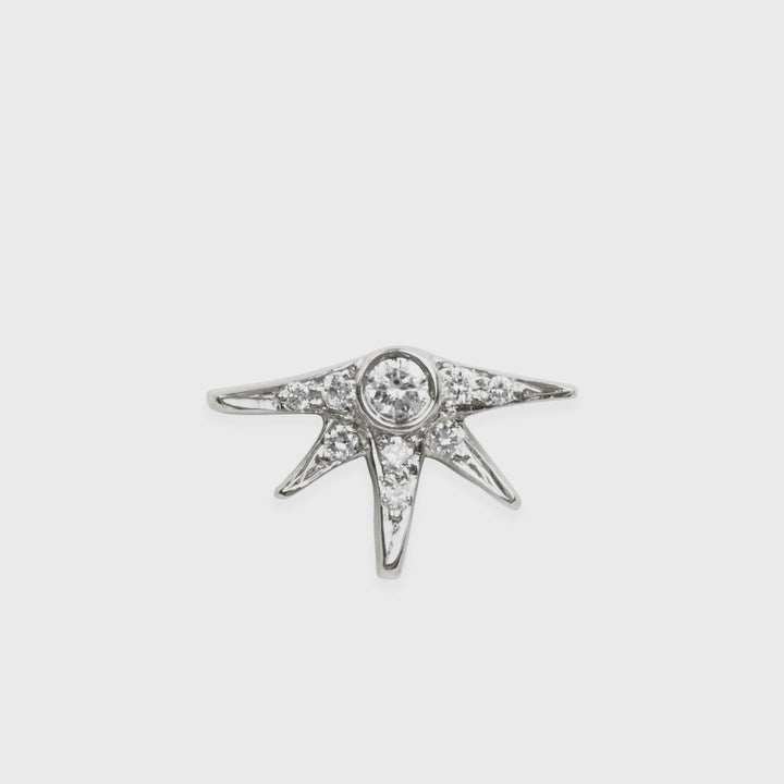 White Gold Sea Earring