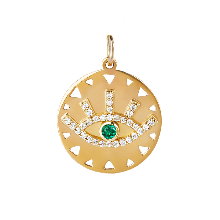 Emerald Evil Eye Medallion