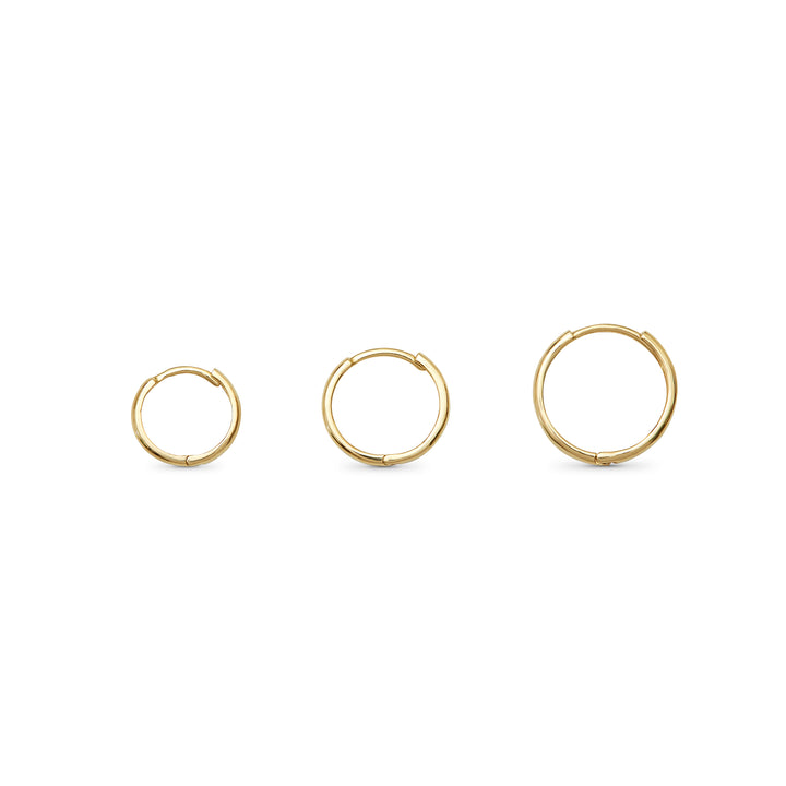 14 kt. gold thin gold huggies
