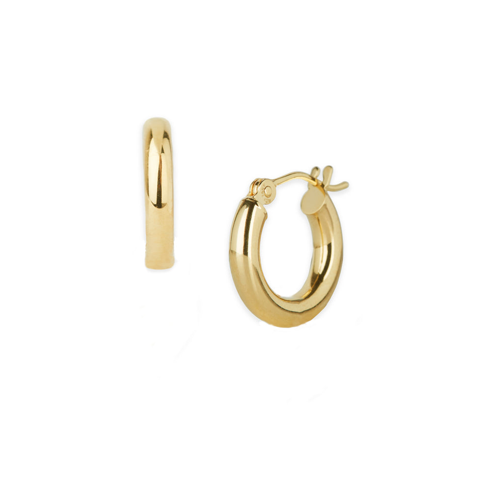 Small 3 mm Gold Hoops