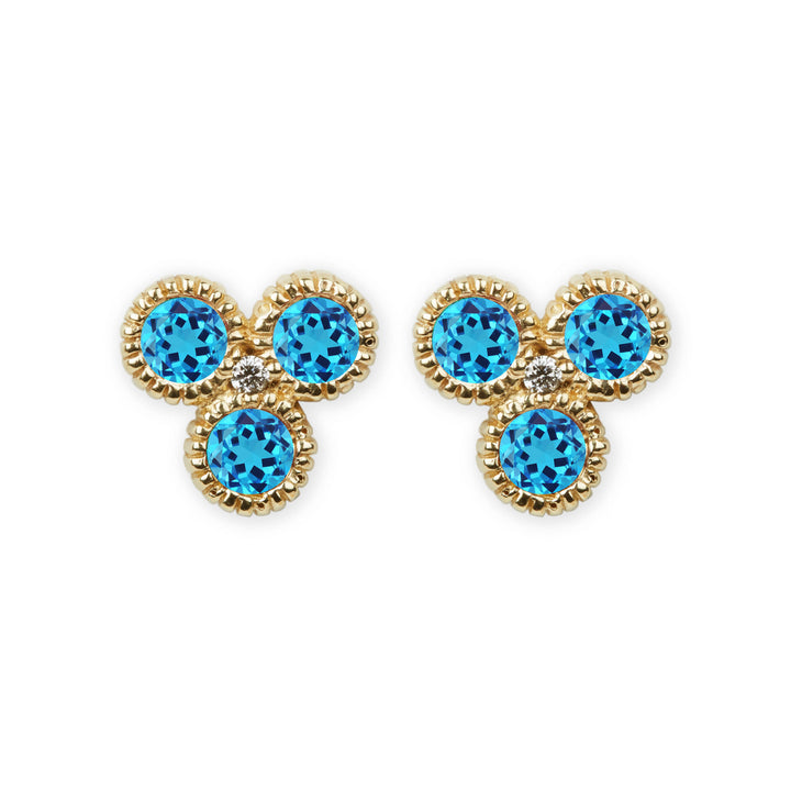Blue Topaz Nirvana Studs