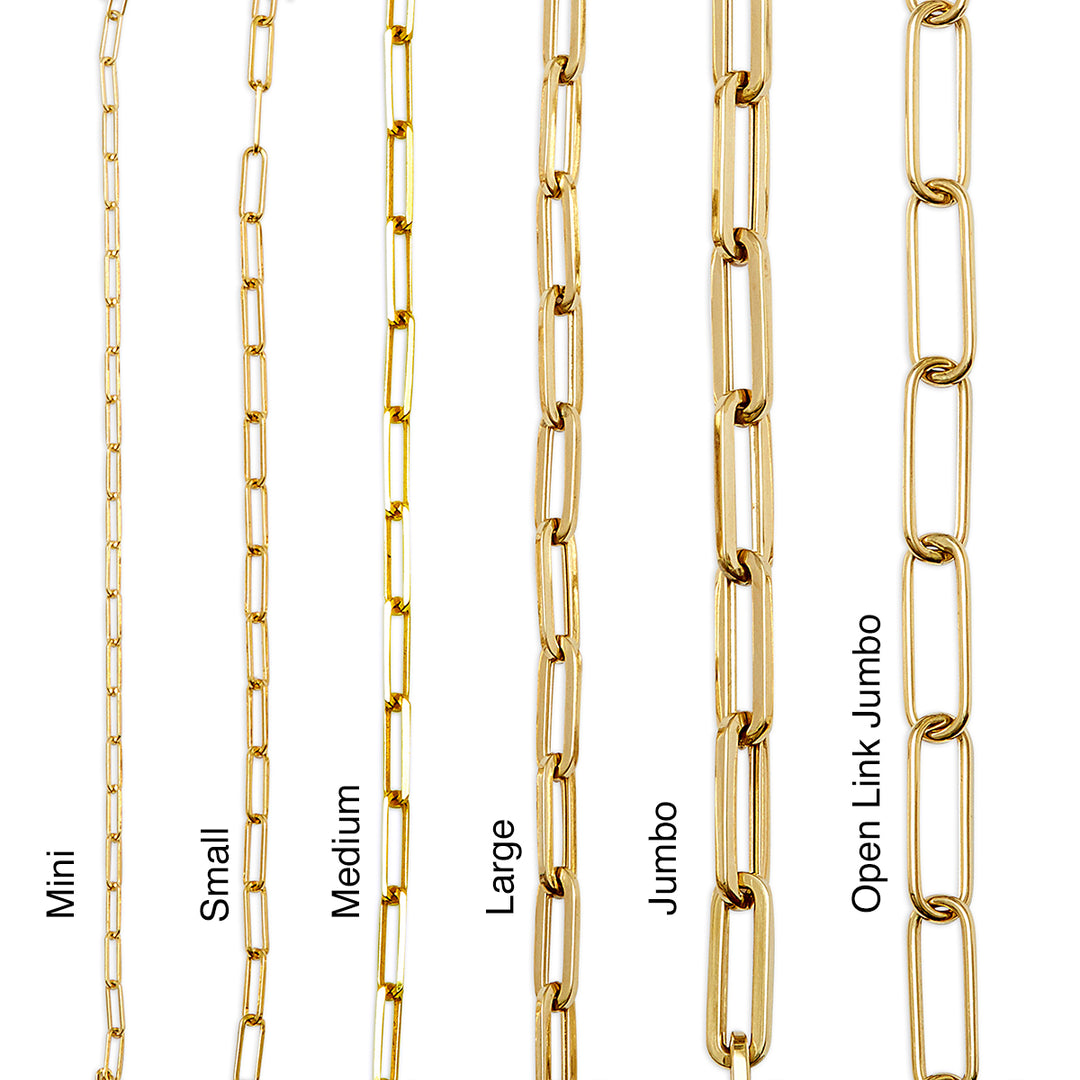14 kt. gold paperclip chain necklaces
