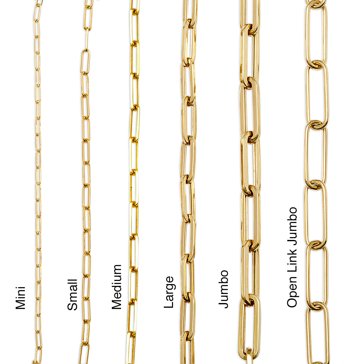 14 kt. Gold Open Paperclip Chain – ELIZABETH BUENAVENTURA