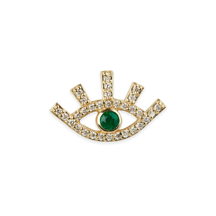 Diamond Emerald "Eye Spy" Stud