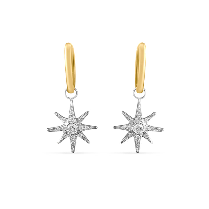 Diamond Star Dangle Earrings
