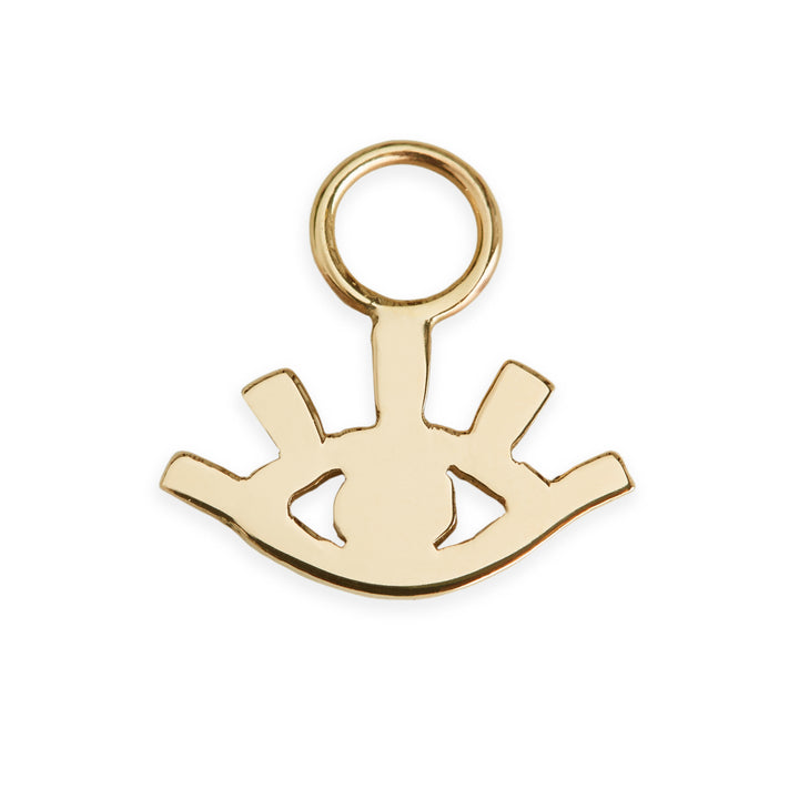 Gold Evil Eye Hoop Charm
