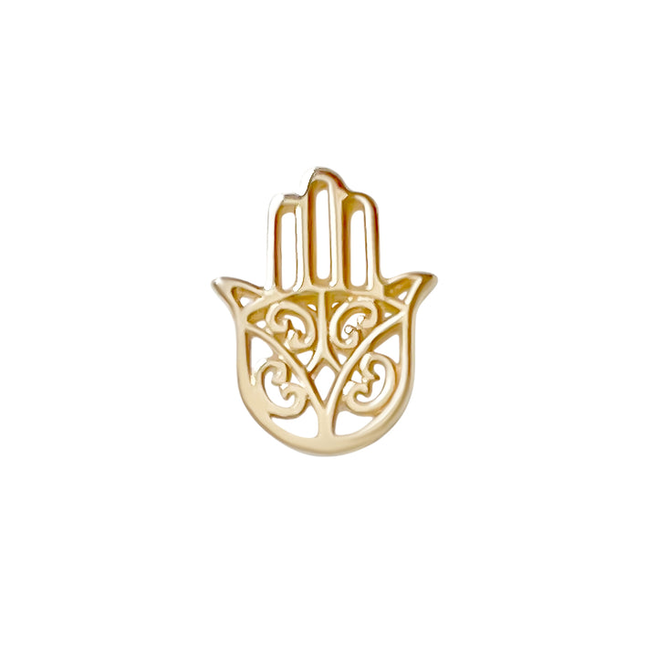 Gold Hamsa Stud