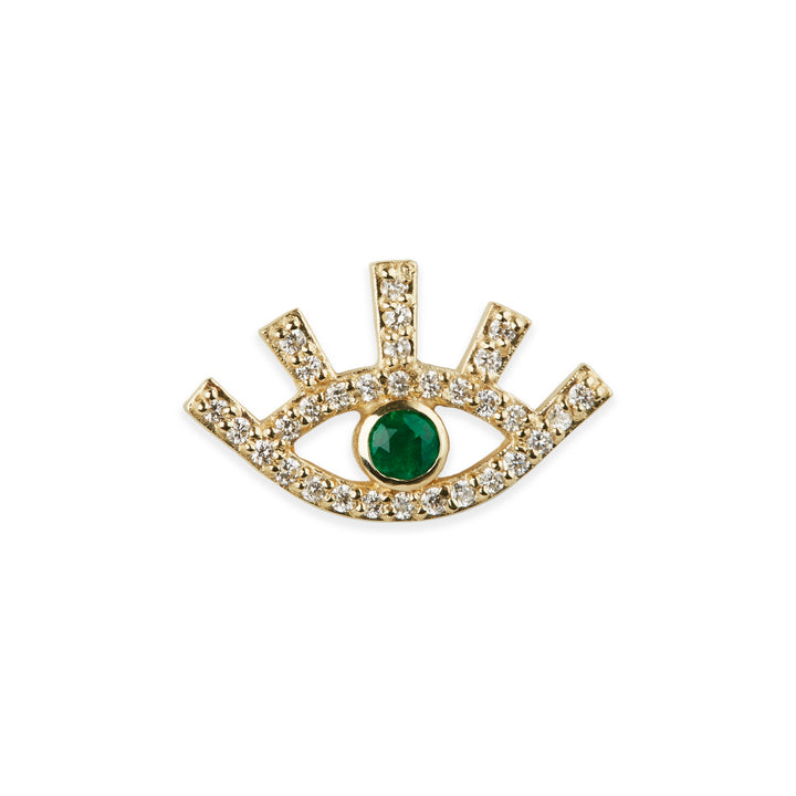 Diamond Emerald "Eye Spy" Stud