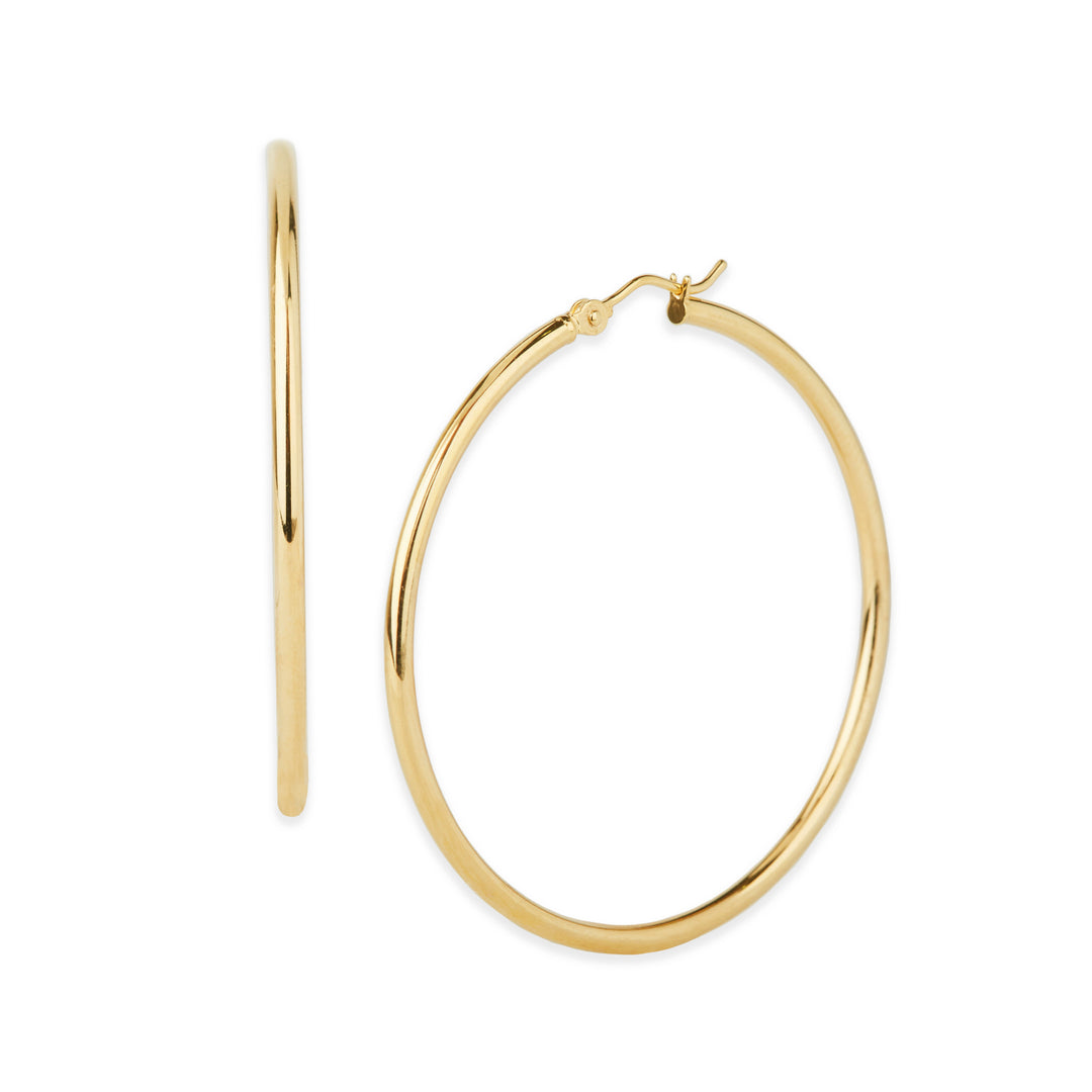 Gold Hoops Large 2 mm