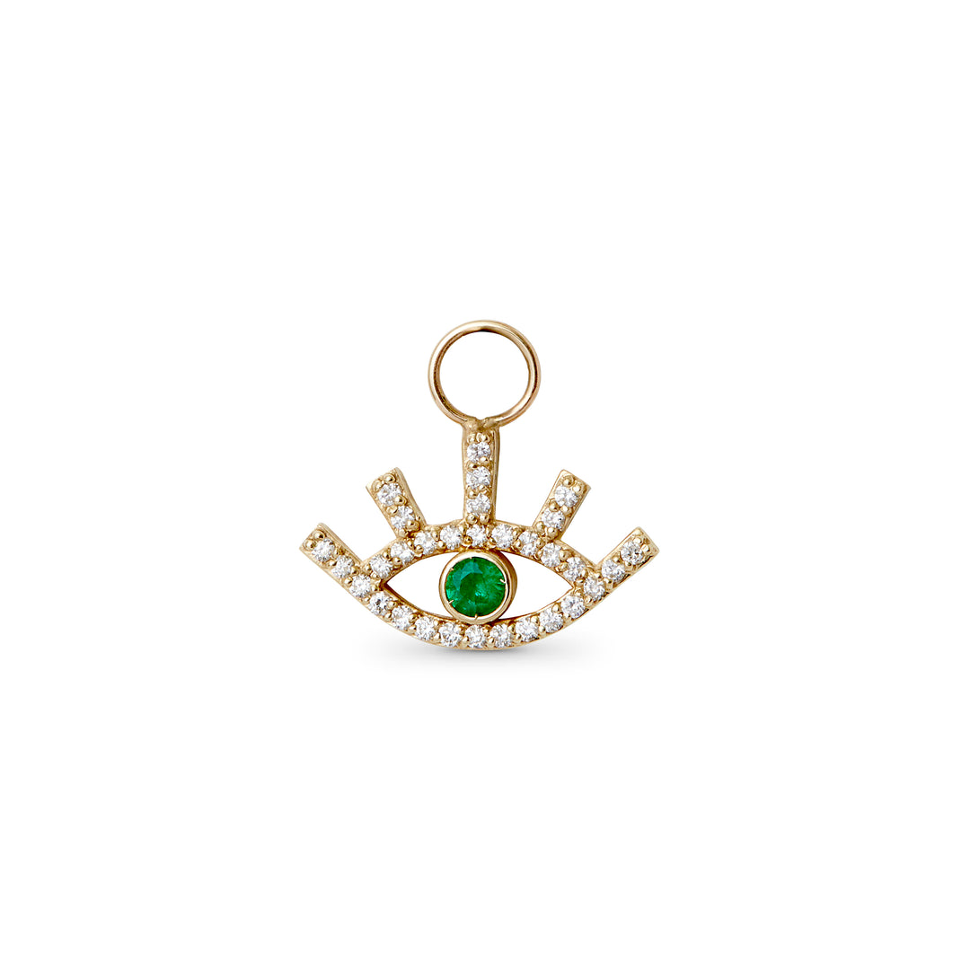Diamond Emerald "Eye" Charm