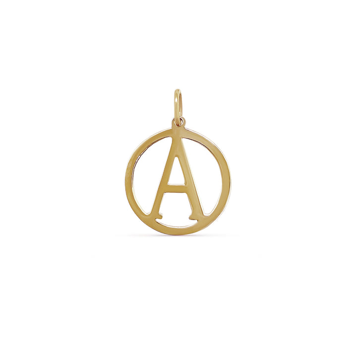 Medium Gold Initial Medallion