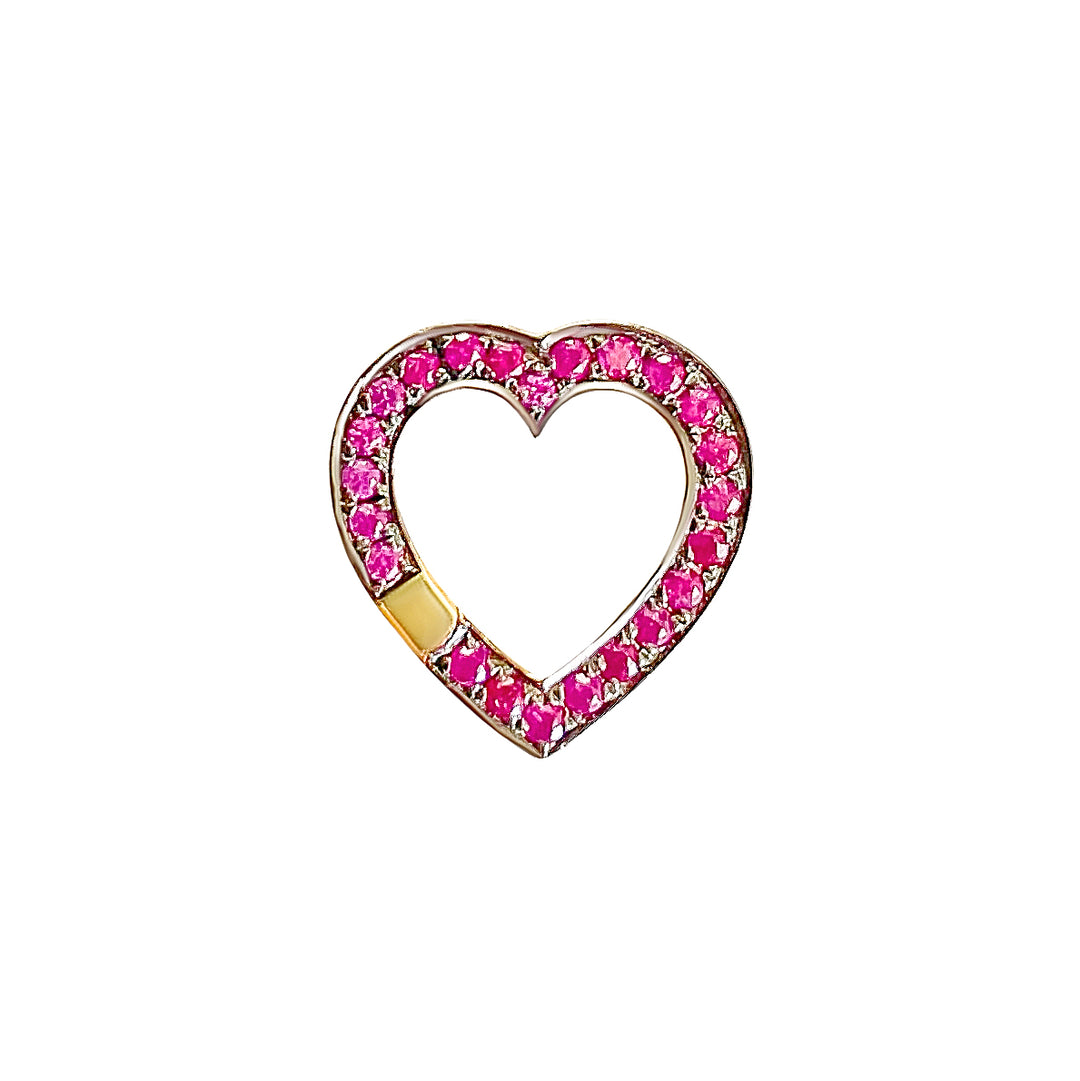 Ruby heart charm holder