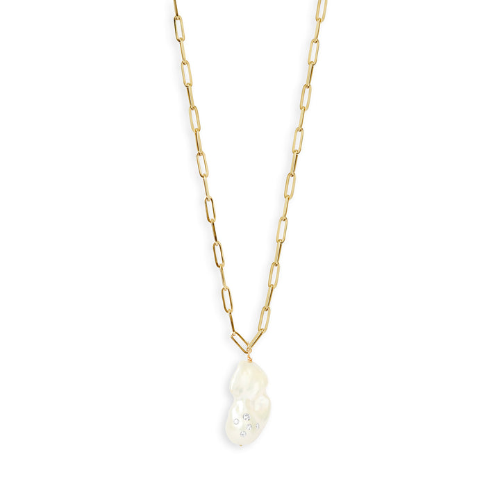 Baroque Pearl Diamond Necklace